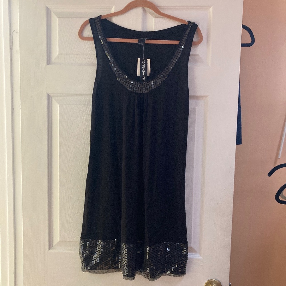 Black sequin dress